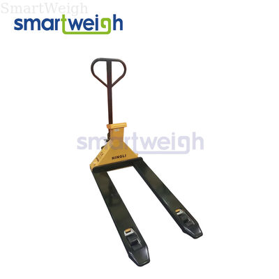 Harga yang bagus Timbangan Pallet Jack Industri Presisi Tinggi Baja Karbon 2T Truk Pallet Dengan Timbangan on line